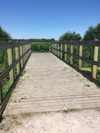 Surface and design of first footbridge over Glastonbury Canal