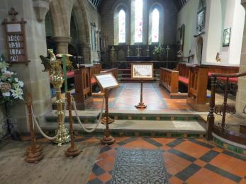 Two steps from nave to chancel
