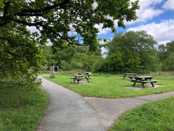 One of the picnic areas on site