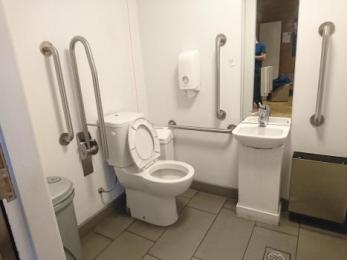 Inside the ground floor accessible toilet