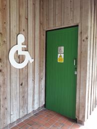 Disabled toilet door