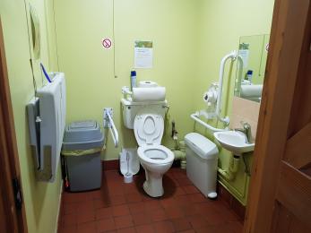 Photo of interior of accessible toilet