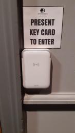 Key pad to open door to bedroom corridor