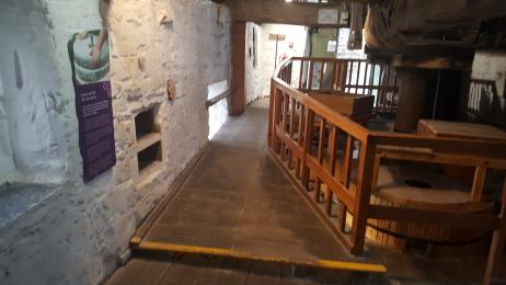 Step and narrow area on top floor of Mill