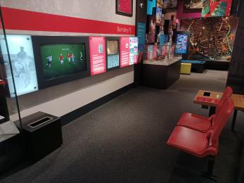 Football display and film in the museum