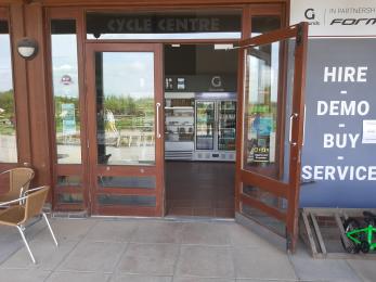 Entrance to the café and cycle hire