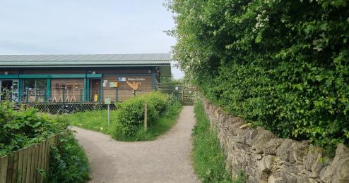 The approach to the Visitor Centre