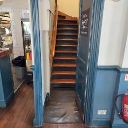 stairs to function room