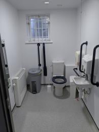 The accessible toilet on the first floor of the museum.