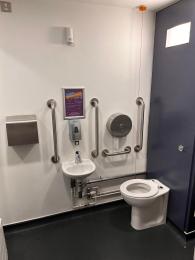 Internal view of the accessible toilet within the main Museum toilet area