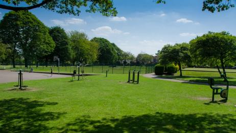 Image showing exercise equipment within the park.