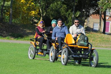 6 seater family cycle for up to 4 adults and 2 children