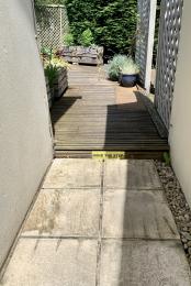 Main pathway to rear showing 10cm step