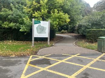 Recommended level access route from car park 1