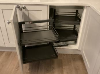 Easy access, low level cupboard storage