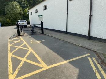 Larger accessible bay in car park 1 (Courtyard)