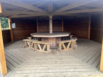 Interior of the outdoor classroom