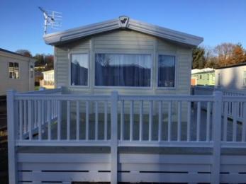 Exterior view of the acccessibility caravan holiday home on A2 at Blairgowrie Holiday Park