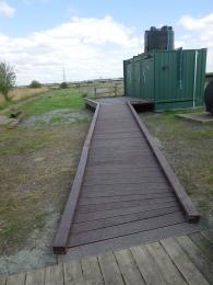 The reserve toilets have a ramp access