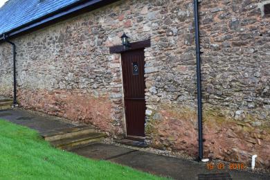 Rear door of Swift Cottage