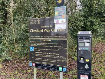 Information Board at Cleveland Way Car Park in Town Centre