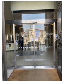 Ferens Gallery Main Entrance automatic sliding glass door
