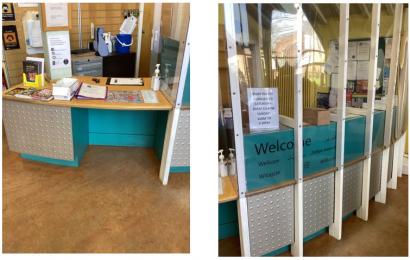 Hull and East Riding museum main entrance reception informtion desk.