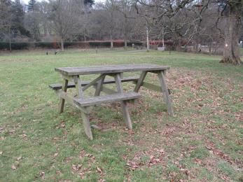 Picnic Bench with Space for a Wheelchair User