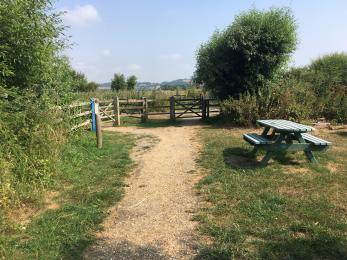 Photo from 2019. The picnic area at the entrance of RSPB Greylake. There is no indoor entrance to RSPB Greylake.  