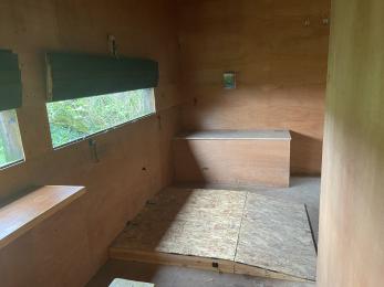 Lowered window and ramp in Barbara Handley hide