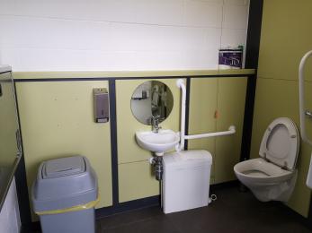 The accessible toilet on the first floor