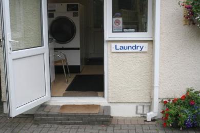 Entrance to laundry - note 2 steps.