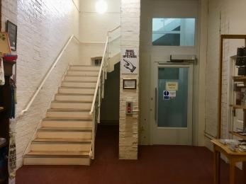Lift  and stairs to Gatehouse Gallery