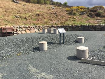 Picnic area at the start of the Achtercairn Archaeology Trail.