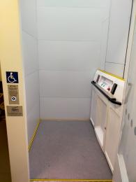 Interior of accessible lift