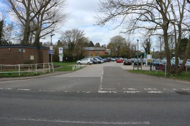 Entrance to Link Road Car Park when viewed from Link Road