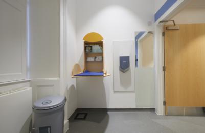 Modern One - Learning Space, accessible toilet with baby changing