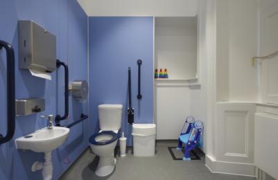 Modern One - Learning Space, accessible toilet with baby changing