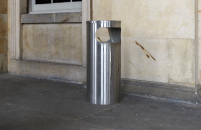 Modern One - dustbin by front door, near toilet areas for assistance dogs