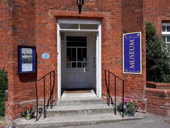Photograph showing Museum entrance with steps