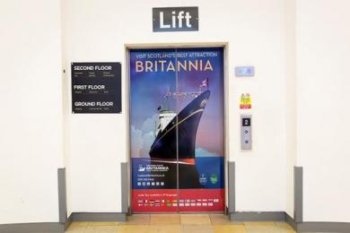 Ocean Terminal's lift can be used to access our Visitor Centre on the second floor.