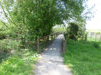 The wooden bridge to access the main reserve is wheelchair accessible