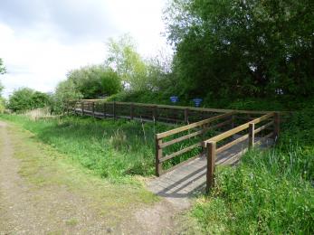 The second zig-zag ramp on the reserve, to the Tern and Gadwall Hides. There are also stairs at the far end