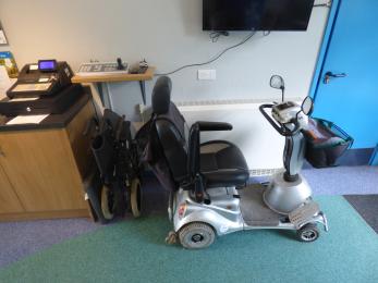 A mobility scooter and wheelchair are available for hire, free of charge but donations for upkeep gratefully received