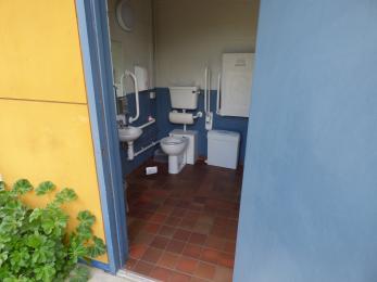 The disabled toilets and baby changing