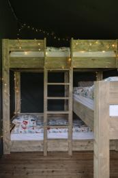 Bunk beds at Sibbecks Farm Glamping