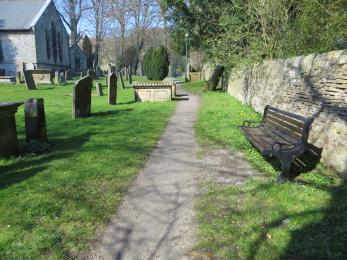 Path from south-east gate to churchyard