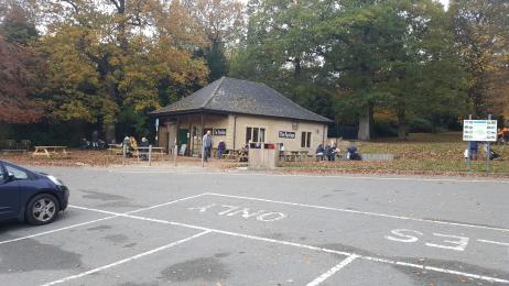 Pavilion cafe at the top of the main car park