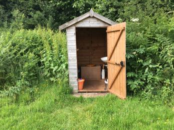 This is the compost toilet beside Clover yurt