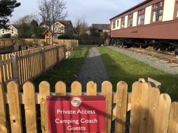 Entrance gate to the Camping Coaches